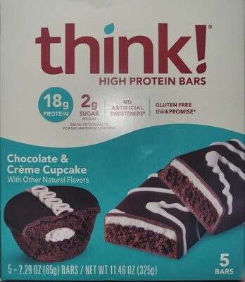 Chocolate & Creme Cupcake High Protein Bars, Chocolate & Creme Cupcake