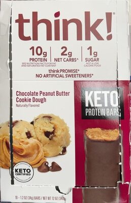 Chocolate Peanut Butter Cookie Dough Keto Protein Bars, Chocolate Peanut Butter Cookie Dough