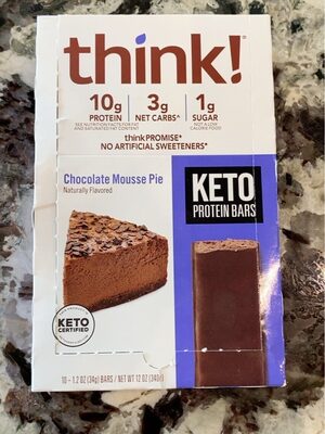 Chocolte Mousse Pie Keto Protein Bars, Chocolte Mousse Pie