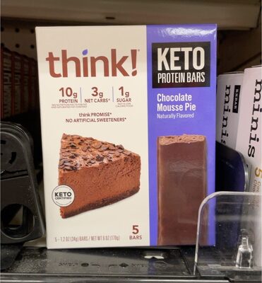 Chocolate Mousse Pie Keto Protein Bars, Chocolate Mousse Pie