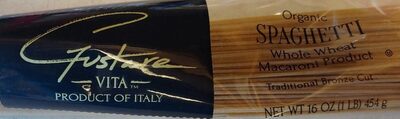 Organic Traditional Bronze Cut Whole Wheat Macaroni Product, Spaghetti