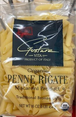 Organic Traditional Bronze Cut Macaroni Product, Penne Rigate