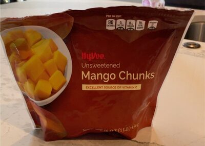 Freshly Frozen Unsweetened Mango Chunks, Unsweetened