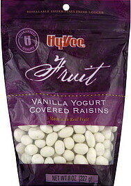 Yogurt Flavored Covered Raisins, Yogurt