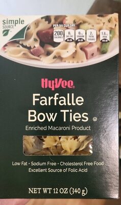 Enriched Macaroni Product, Farfalle Bow Ties