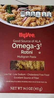 Multigrain Pasta, Ala Omega-3 Rotini