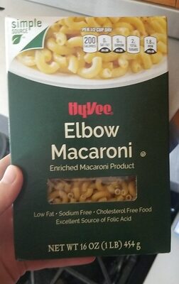 Enriched Macaroni Product, Elbow Macaroni