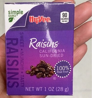 Hy-Vee California Sun-Dried Raisins 6-Pack/1oz Cartons