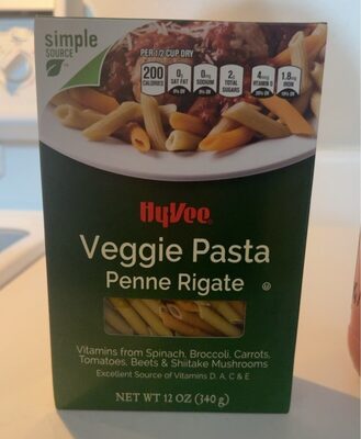Veggie Pasta, Penne Rigate