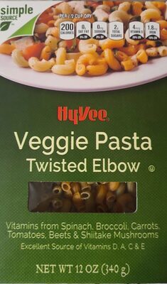 Veggie Pasta, Twisted Elbows