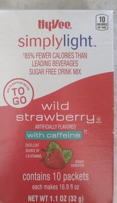 Simplylight, Wild Strawberry Sugar Free, Low Calorie Drink Mix To Go, Wild Strawberry
