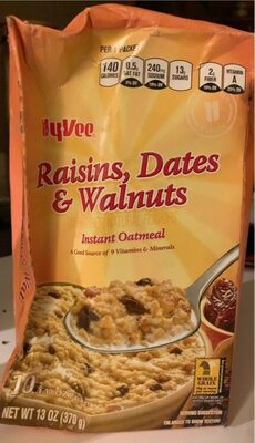 Raisins, Dates & Walnuts Instant Oatmeal, Raisins, Dates & Walnuts