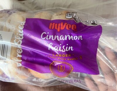 Cinnamon Raisin Larger Bakery Style Bagels, Cinnamon Raisin
