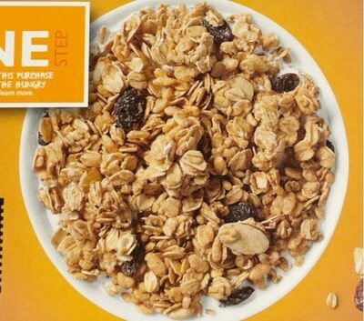Granola With Raisins Low Fat Cereal With Sweetened Whole Grain Oats, Whole Grain Wheat Flakes And Puffed Rice With Plump Raisins And Almonds, Granola With Raisins