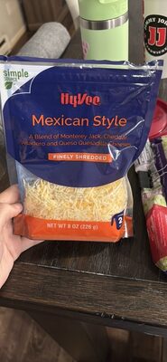 Mexican A Blend Of Monterey Jack, Cheddar, Queso Quesadilla And Asadero Finely Shredded Cheeses, Mexican