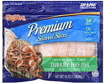 Oven Roasted Cured Turkey Breast & White Turkey Lean Shaved Slices, Oven Roasted Cured