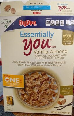 Vanilla Almond Crispy Rice & Wheat Flakes With Real Almonds & Vanilla Flavor, Vanilla Almond