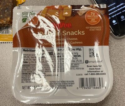 Sharp Cheddar Cheese, Cherry Cranberries & Cashews Protein Snacks, Sharp Cheddar Cheese, Cherry Cranberries & Cashews