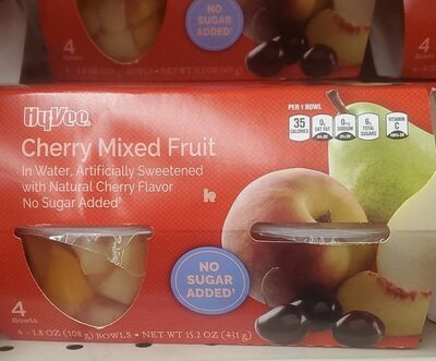 Cherry Mixed Fruit Peaches, Pears And Cherries In 100% Juice, Cherry Mixed Fruit