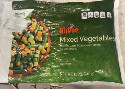 Mixed Vegetables Carrots, Corn, Peas, Green Beans & Lima Beans, Mixed Vegetables