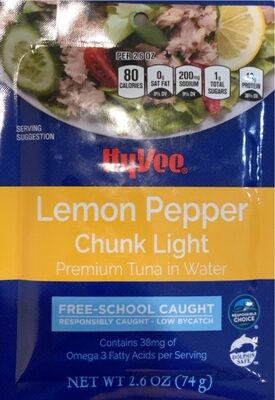 Lemon Pepper Chunk Light Premium Tuna In Water, Lemon Pepper Chunk Light
