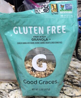 Gluten Free Crunchy Fruit & Nut Granola With Raisins, Coconut, Almonds, Walnuts & Dried Cranberries, Fruit & Nut