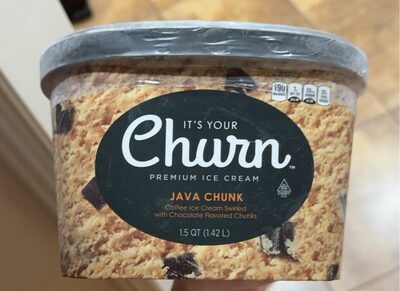 Java Chunk Coffee Ice Cream Swirled With Chocolate Flavored Chunks Premium Ice Cream, Java Chunk