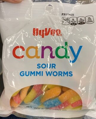 Sour Gummi Worms Candy, Sour Gummi
