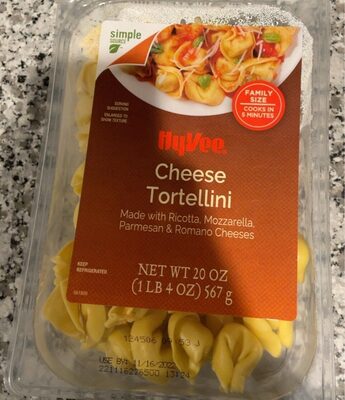 Cheese Tortellini Made With Ricotta, Mozzarellla, Parmesan & Romano Cheeses, Cheese