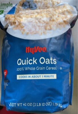 Quick Oats 100% Whole Grain Cereal, Quick Oats