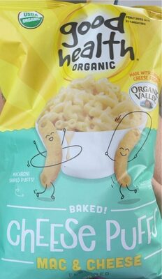 Organic Baked Mac & Cheese Flavored Cheese Puffs, Mac & Cheese