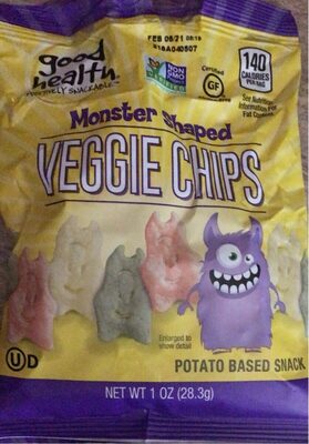 Monster Shaped Veggie Chips Potato Based Snack, Monster Shaped