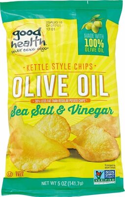 Sea Salt & Vinegar Olive Oil Kettle Style Chips, Sea Salt & Vinegar Olive Oil
