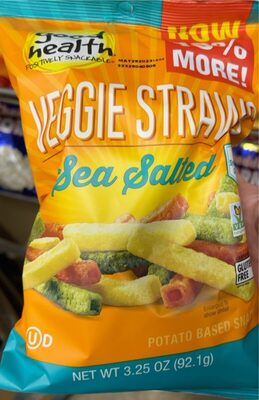 Sea Salted Veggie Straws Potato Based Snack, Sea Salted Veggie Straws