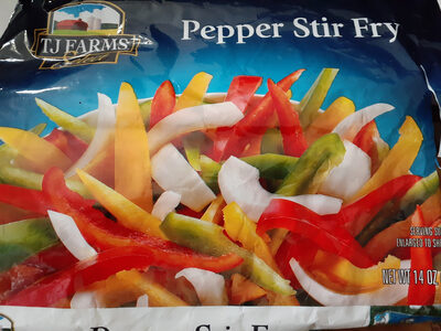 Tj Farms Select, Pepper Stir Fry Onions, Red, Green & Yellow Pepper Stir Fry, Onions, Red, Green & Yellow Pepper 