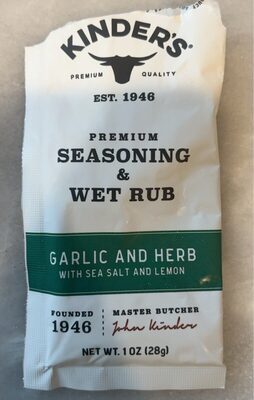 Garlic And Herb With Sea Salt And Lemon Premium Seasoning & Wet Rub, Garlic And Herb With Sea Salt And Lemon