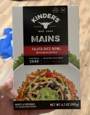 Fajita Rice Bowl With Mexican Rice Mains, Fajita