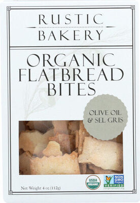 Olive Oil & Sel Gris Organic Sourdough Flatbread Bites, Olive Oil & Sel Gris
