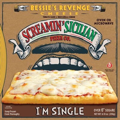 Bessie's Revenge Tomato Sauce & Mozzarella Cheese I'M Single Pizza, Bessie's Revenge