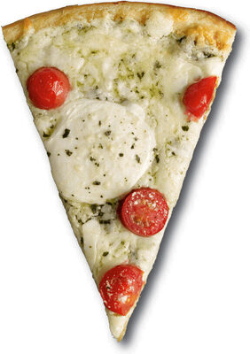 Pesto Fresh Mozzarella, Cherry Tomato & Basil, Romano, Provolone, Mozzarella & Parmesan Thin Artisan Crust Pizza, Pesto