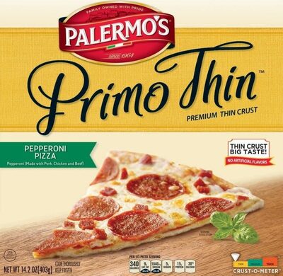 Palermo's, Primo Thin, Ultra Thin Crust Pizza, Uncured Pepperoni, Uncured Pepperoni