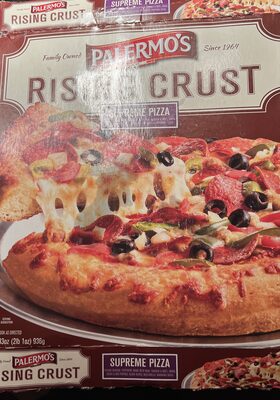 Supreme Italian Sausage, Pepperoni (Made With Pork, Chicken & Beef), Onion, Green & Red Peppers, Black Olives, Mozzarella, Marinara Sauce Rising Crust Pizza, Supreme