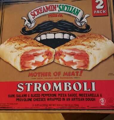 Mother Of Meat! Stromboli Ham, Salami & Sliced Pepperoni, Pizza Sauce. Mozzarella & Provolone Cheeses Wrapped In An Artisan Dough Pizza, Mother Of Meat!