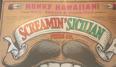 Ham, Bacon & Pineapple Pizza Julienne Ham, Pieces Of Bacon, Chunks Of Pineapple, Whole Milk Mozzarella Cheese, Secret-Recipe Tomato Sauce, Medium Stone-Fired Butter Crust Pizza, Ham, Bacon & Pineapple