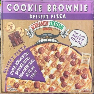 Cookie Brownie Dessert Pizza, Cookie Brownie