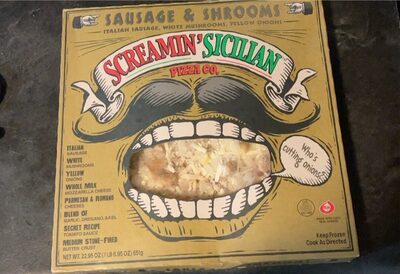 Sausage & Shrooms Italian Sausage, White Mushrooms, & Yellow Onions Whole Milk Mozzarella Cheese Parmesan & Romano Cheeses Blend Of Garlic, Oregano, Basil Secret Recipe Tomato Sauce Medium Stone-Fired Butter Crust Pizza, Sausage & Shrooms