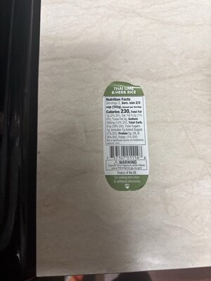 Thai Lime & Herb Rice, Thai Lime