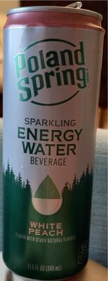 White Peach Flavor Sparkling Energy Water Beverage, White Peach