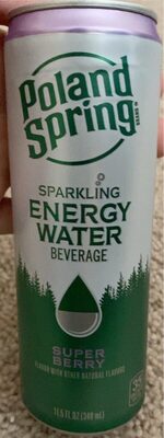 Super Berry Flavor Sparkling Energy Water Beverage, Super Berry
