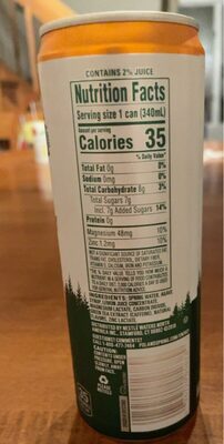Valencia Orange Flavor Sparkling Energy Water Beverage, Valencia Orange